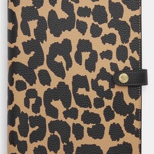Coach Tan and Black Leopard Print Cover